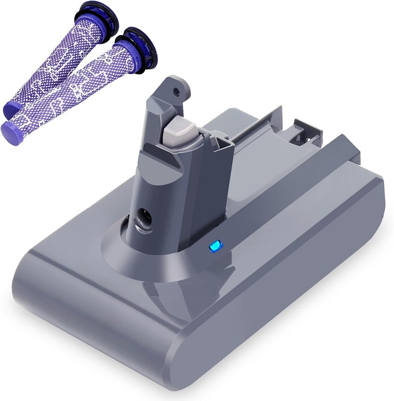Biswaye Compatible with Dyson V6 Battery, V6 Battery Replacement Compatible with Dyson V6 DC62 DC59 DC58 SV03 SV04 SV06 SV09 Slim V6 Animal V6 Absolute V6 Motorhead V6 21.6V Cordless Vacuum Batteries - Image 1